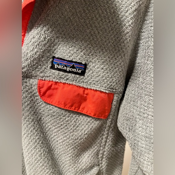 PATAGONIA ORANGE/GRAY PULLOVER JACKET (M) - Picture 2 of 5